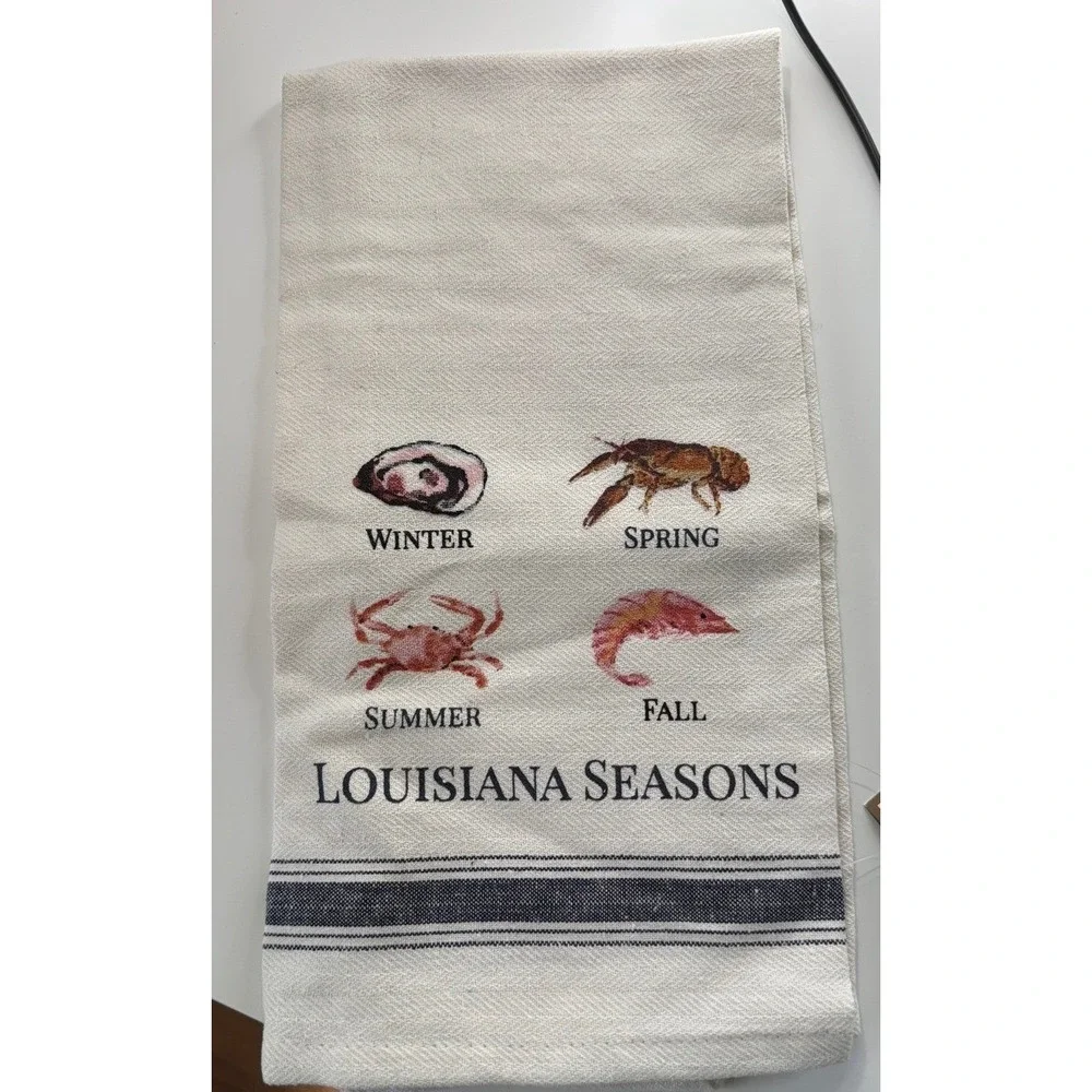 The‎ Royal Standard Louisiana Seasons Kitchen Towel Seafood Novelty Gift New